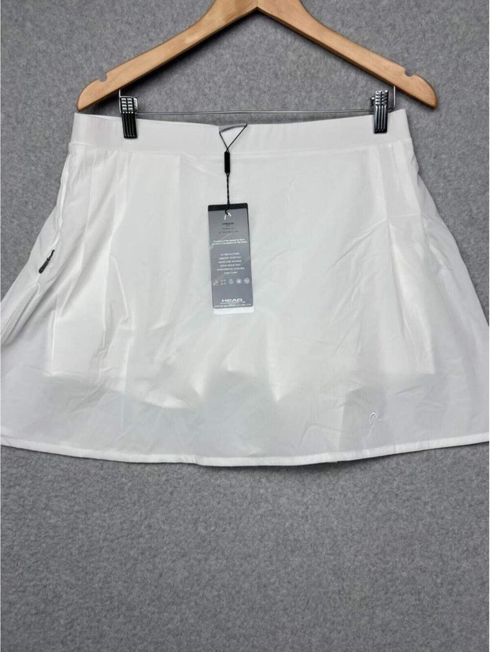 NEW HEAD Golf Skort Womens M Athletic Skirt Tennis White Pickleball Athleisure